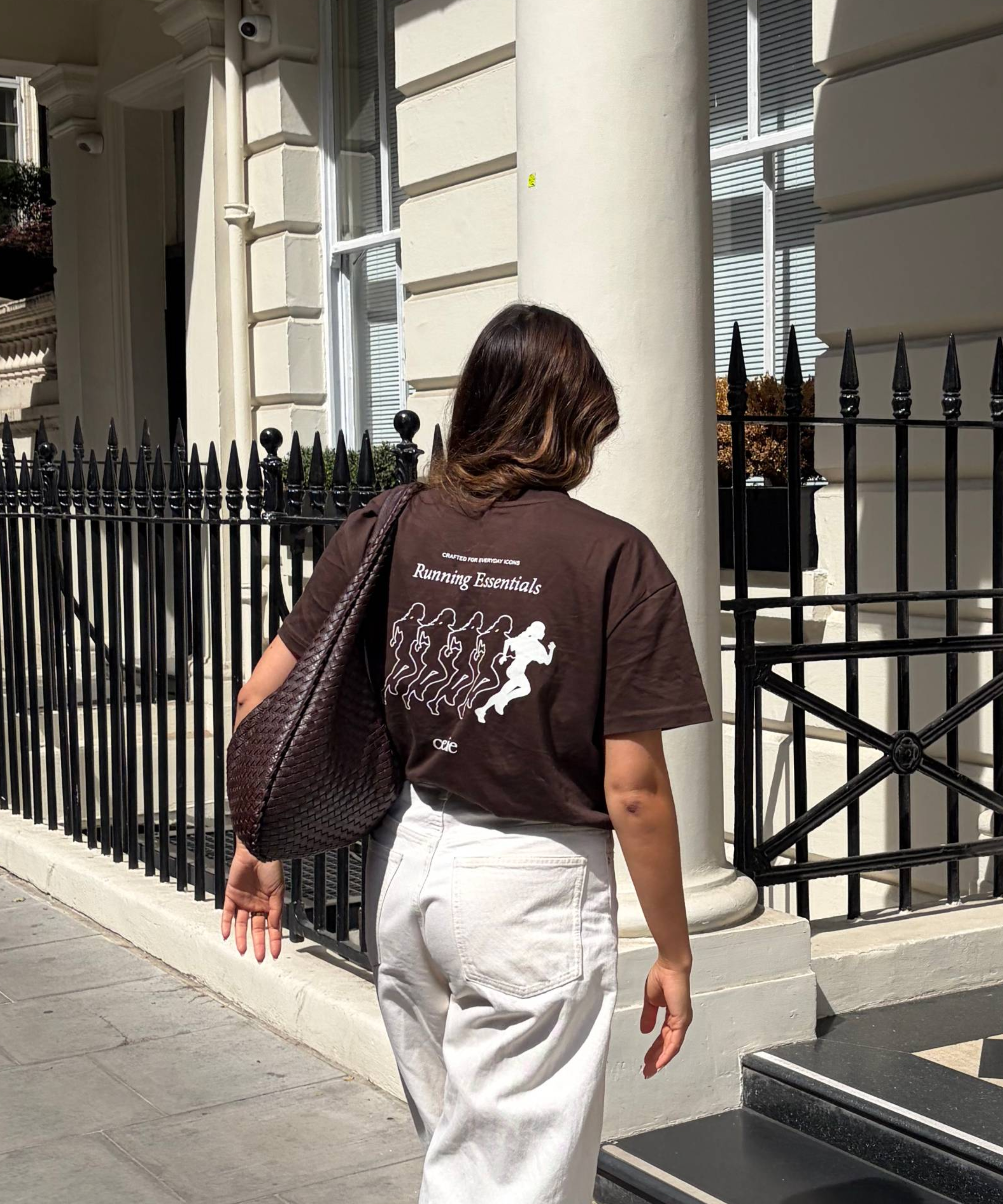 Running Essentials Oversized T-Shirt - Deep Brown - cescie