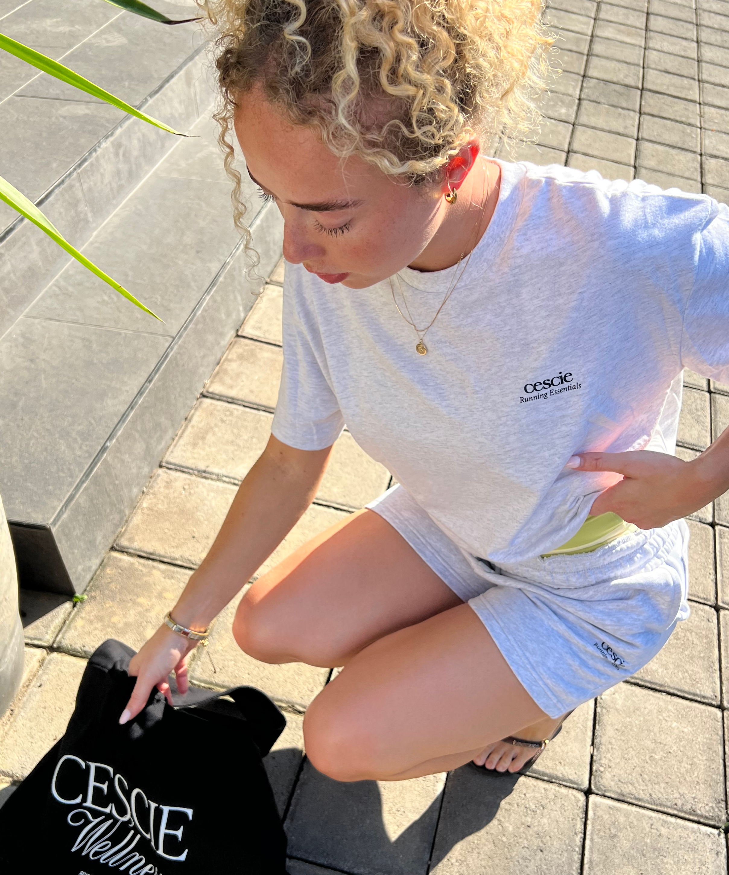 Running Essentials Oversized T-shirt - Grey Marl - Cescie
