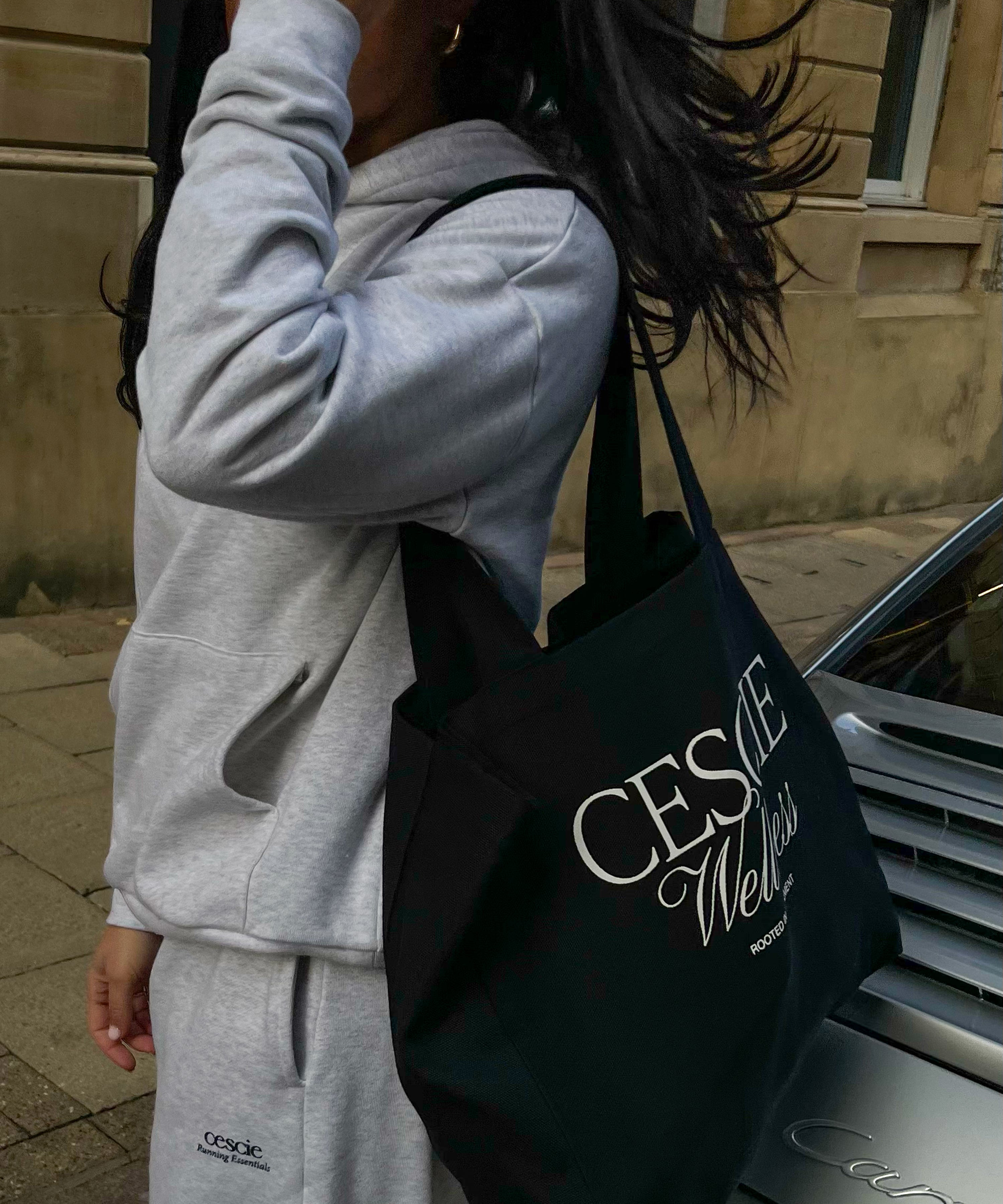 Essential Tote Bag - cescie - #Color_Black